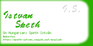 istvan speth business card